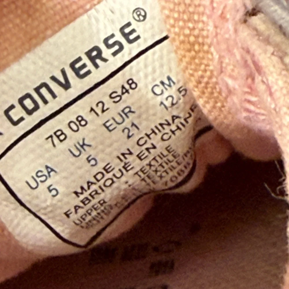 Vintage Converse Kids Pink Floral Sneakers